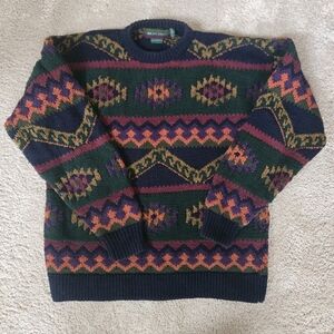 Britches Geometric Vintage Hand Knit Sweater